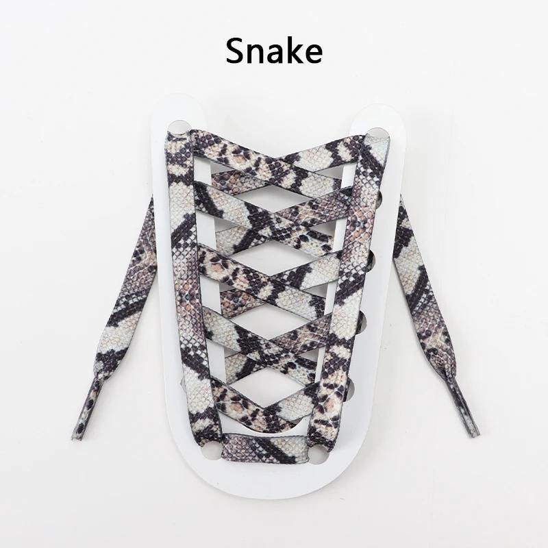 1 Paio Lacci per Scarpe con Fantasia Animale Piatto Lacci per Scarpe da Ginnastica AF1/AJ Lacci per Scarpe Lacci per Scarpe Stampa Tigre/Serpente/Leopardo 120/140/160CM Lacci per Scarpe