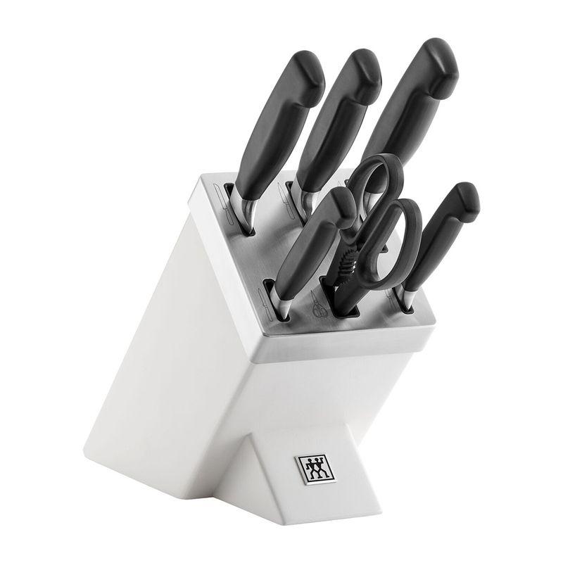 Henkel Zwilling 4-Star Self-Sharpening Knife Block White 7P (Tax Included)