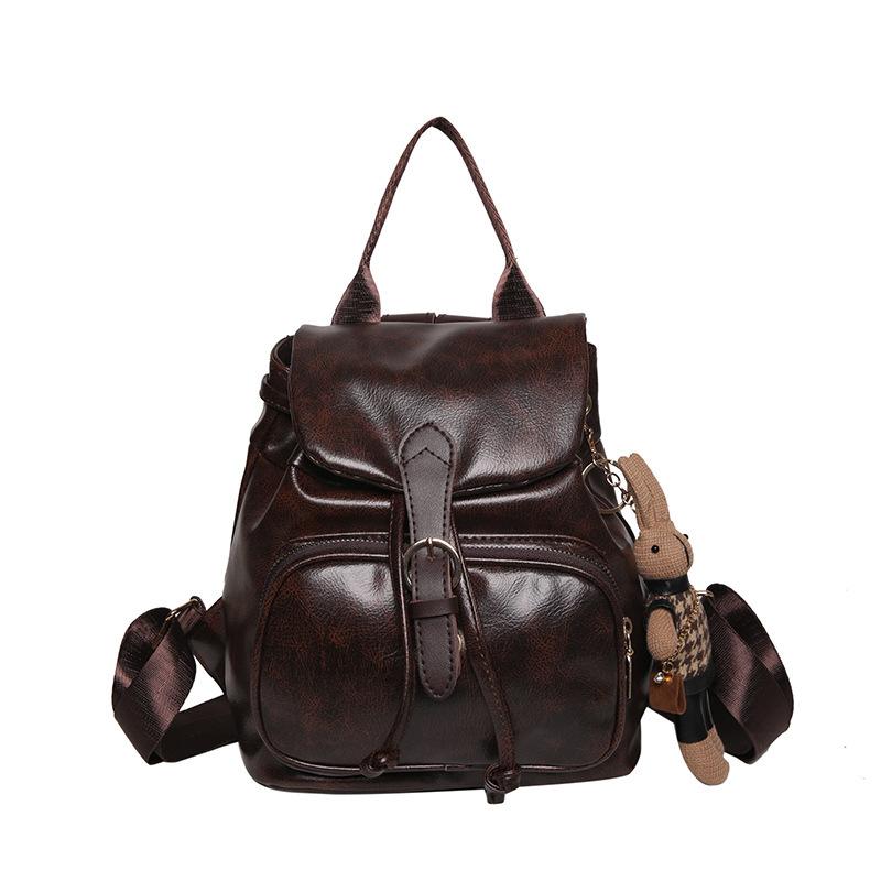 Fashion bag cover backpack women 2025 simple shoulder large capacity trend beautiful travel backpack