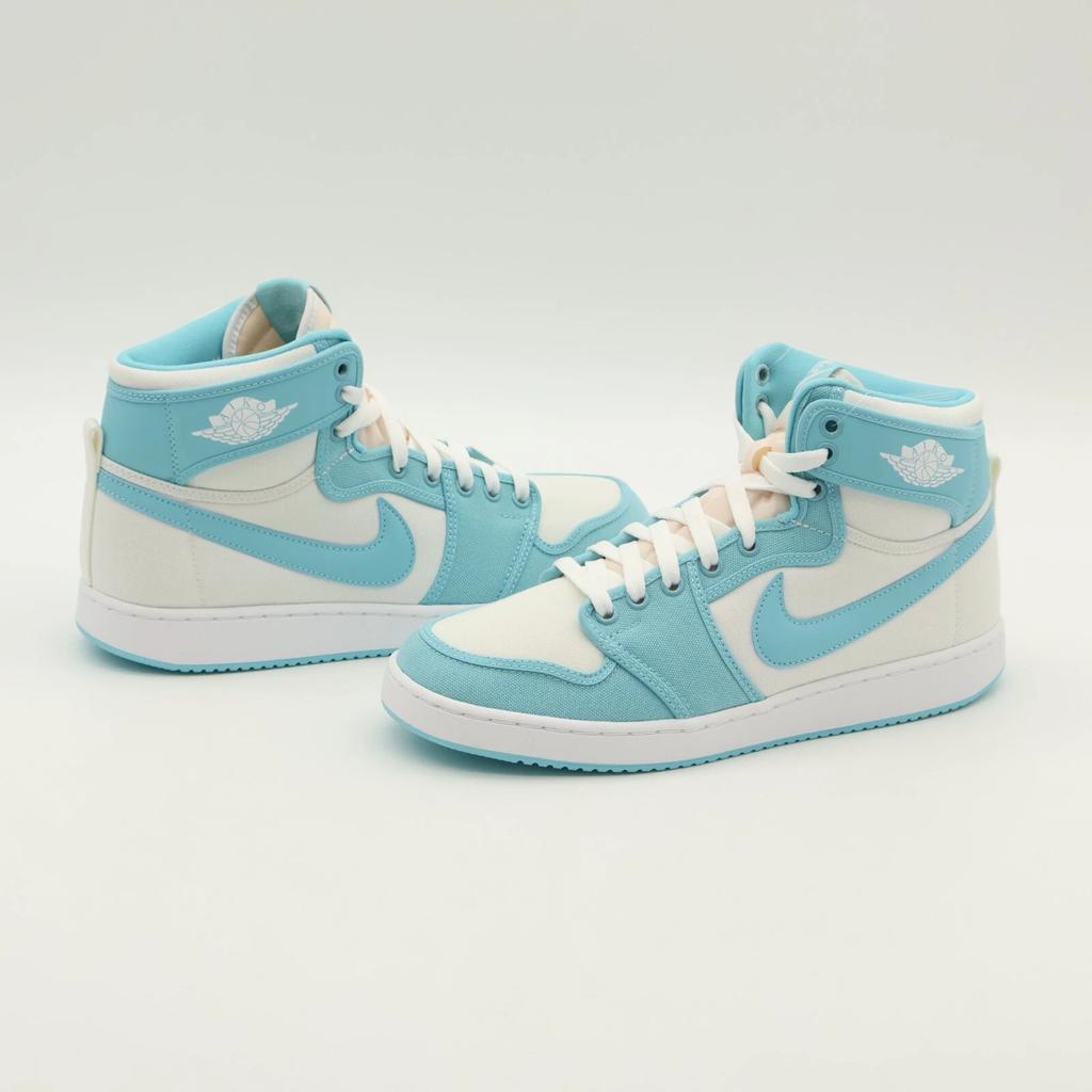 DO5047-411 Nike Air Jordan 1 High KO Bleached Aqua Blue White Mint Green (Men's)