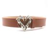 Lady Waist Belt Punk Chain for Cowboy Cowgirl Carved Heart Buckle Retro Buckle Waist Chain Casual Belt