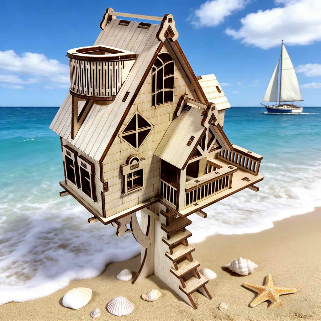 Treehouse 3D Wooden Puzzle Miniature : The Perfect Holiday Present Ideal for Halloween Christmas Plus Birthdays