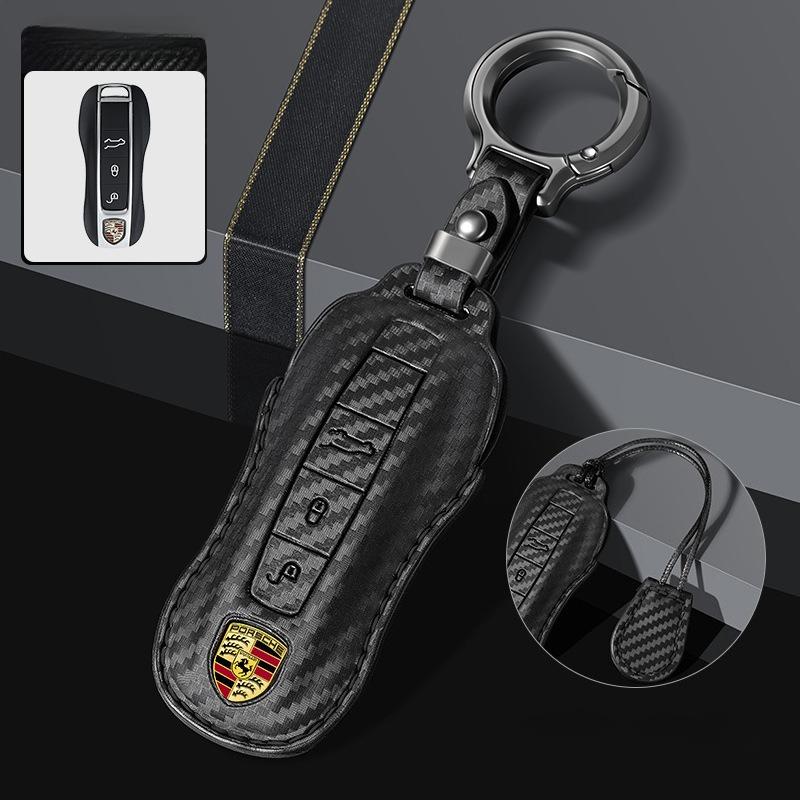 

For Porsche Panamera Paramela Cayenne Key Set Macan Car Key Set 911 Carbon Fiber Men and Women