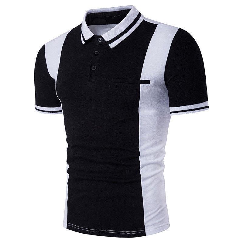 Premium Quality Summer Men's Stylish Casual T-shirts Slim Fit Short Sleeve Polo Shirt Tops Perfect For Everyday Wear