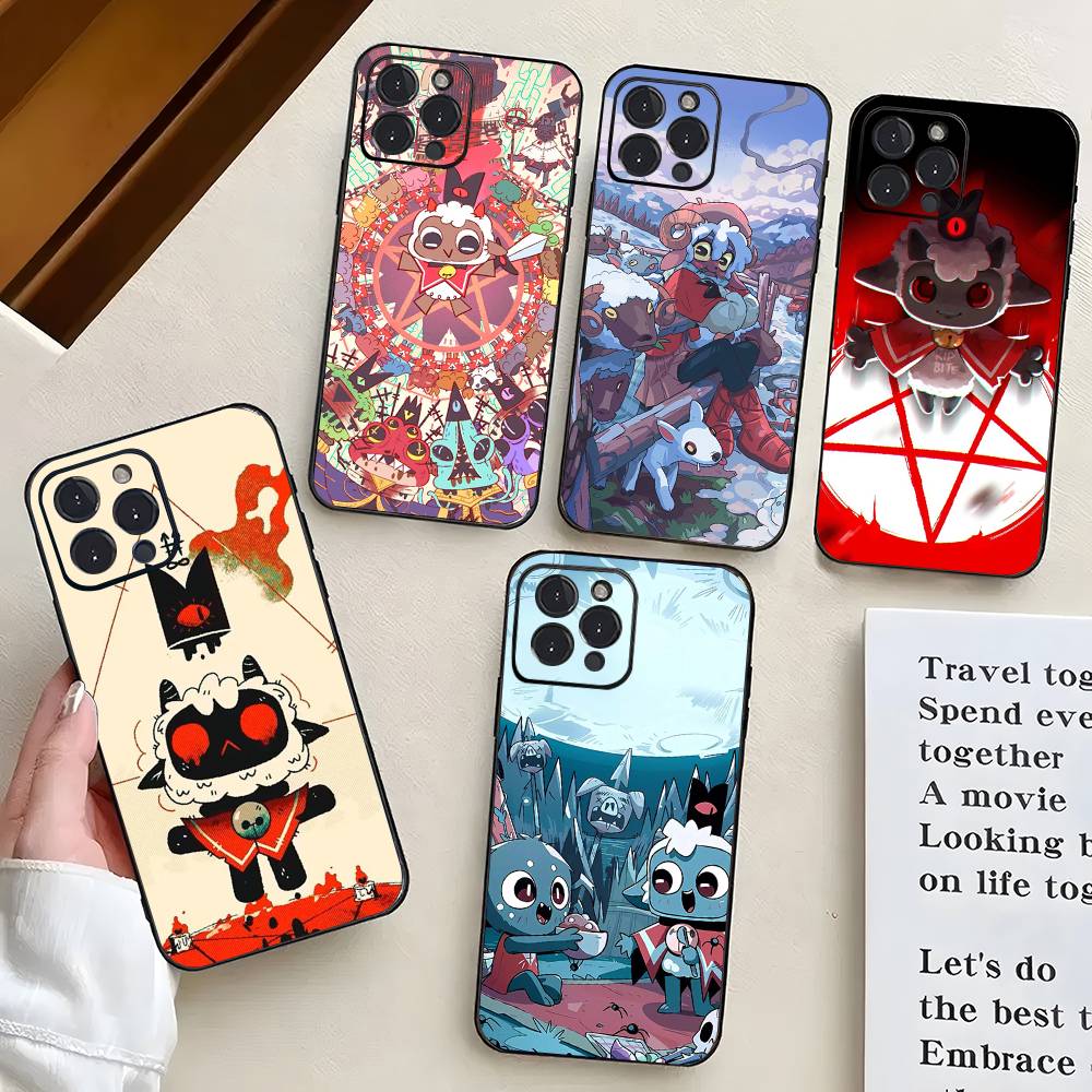 Cult Of The L-Lamb Anime Adventure Video Game Phone Case For IPhone 17 Air 16 15 14 13 Pro Max 11 12 Black Silicone Cover