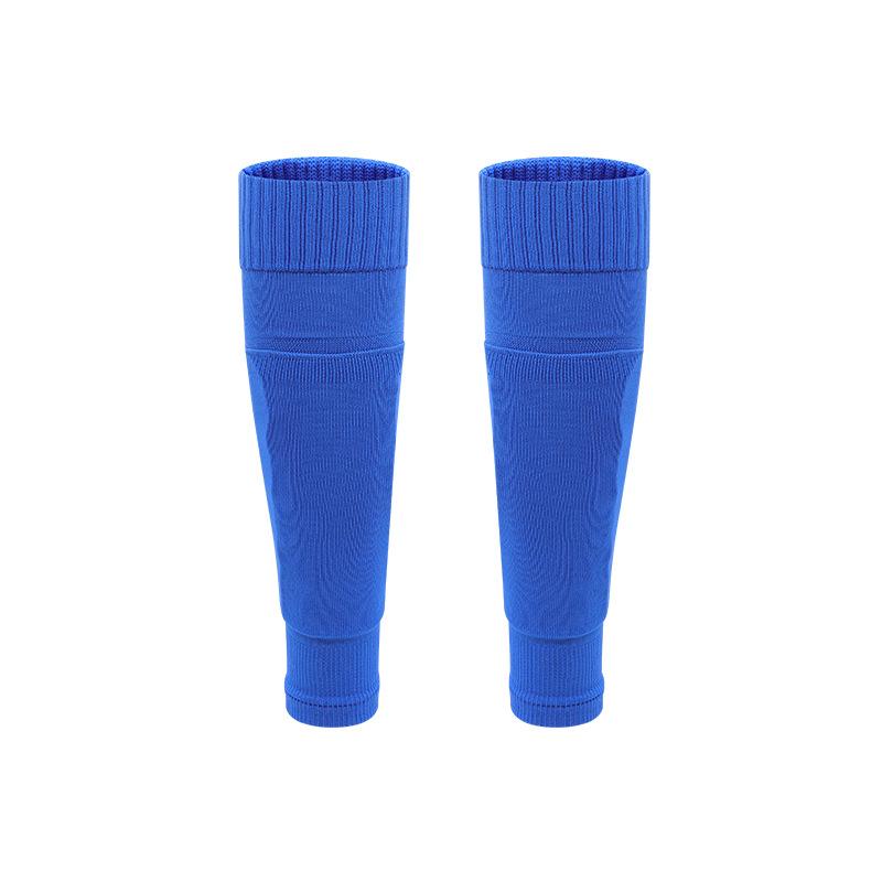 2026 Football Socks Solid Color Integrated Socks Footless Calf Socks with Pockets Bottomless Leg Guards Board Socks