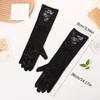 Bowknot Satin Bride Gloves Long Sleeves Etiquette Gloves  Wedding Dress Accessories