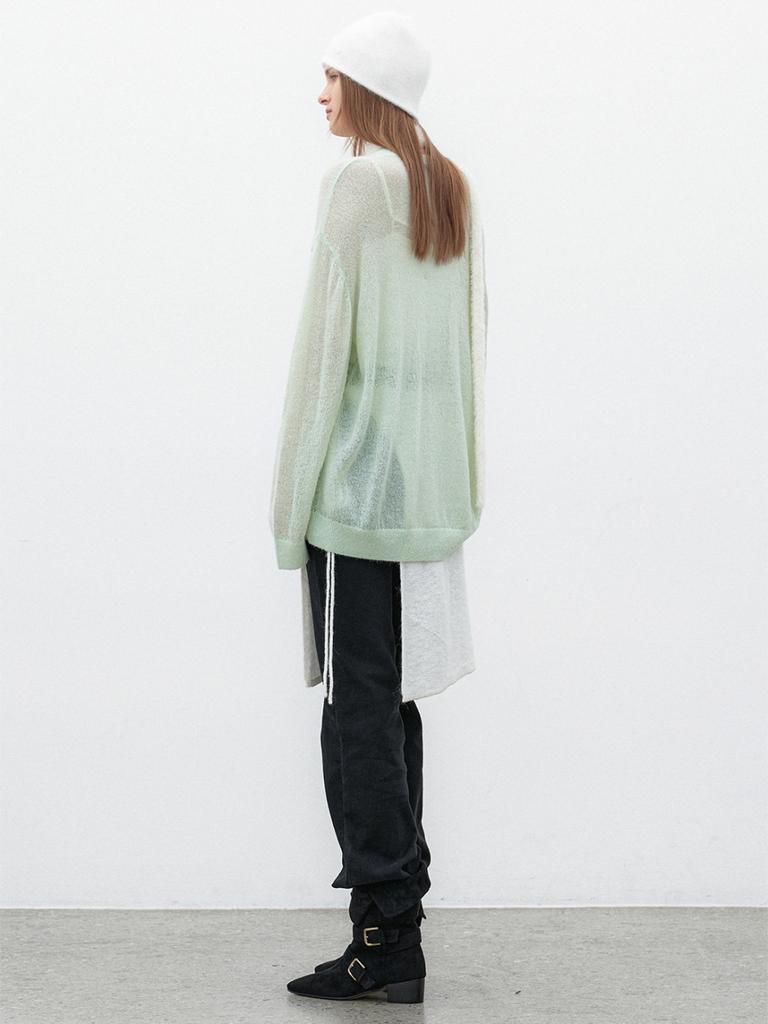 ATELIER NAIN Hairy Loose Fit Sheer Knit (T-7137)