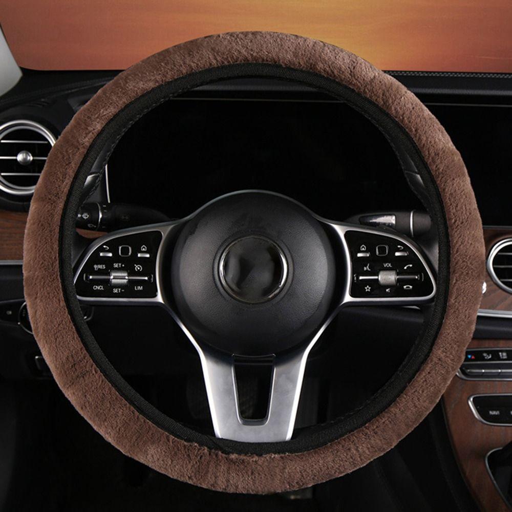 

Warm&Cozy Steering Wheel Cover Soft Winter Teering Wheel Cover Car Interior Accessories розовый