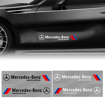 2 Adet Araba Yan Kapı 3D Çıkartma Rozet Dekal Dekorasyon Mercedes Benz AMG W205 W204 W203 W211 GLC GLE CLA W212 W213 W201 W210 W124 İçin