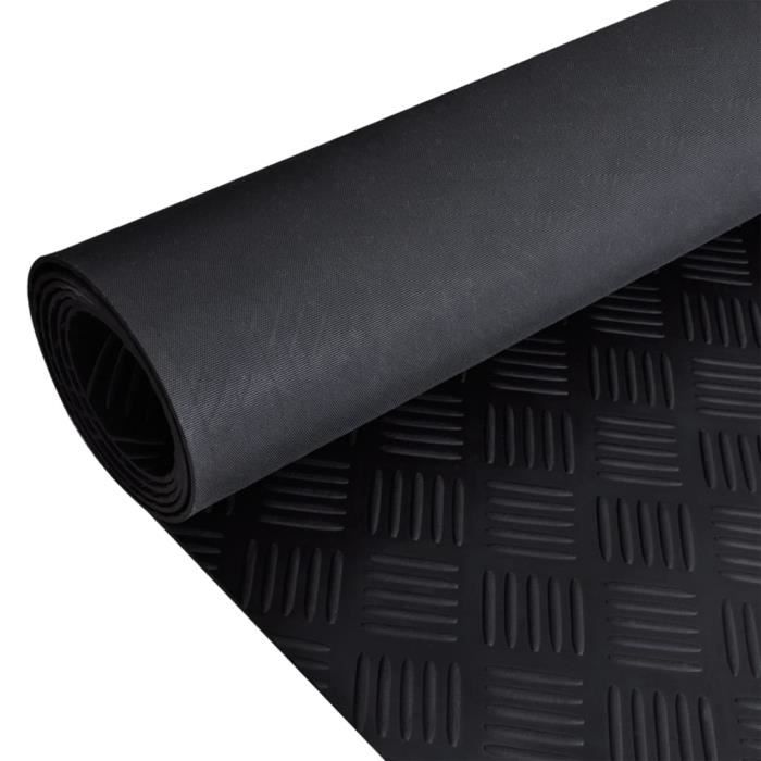 Tapis - vidaXL - 1,5x2 m - Caoutchouc antidérapant - Épaisseur 3 mm - Quadrillage
