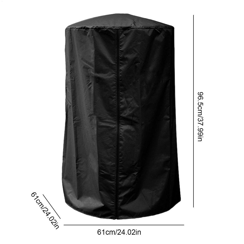 Outdoor Heater Covers Waterproof Patio Heater Shield Water-Resistant 420D Oxford Full Protection Vertical UV Rsistant Shield For