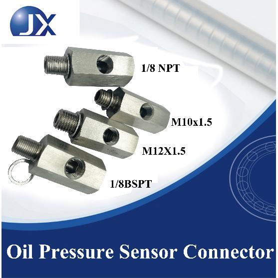 Stainless Steel Turbo Oil Pressure T Adapter M10X1 5 M12X1 5 1/8NPT 1/8BSPT Fitting for Engine Auto Parts