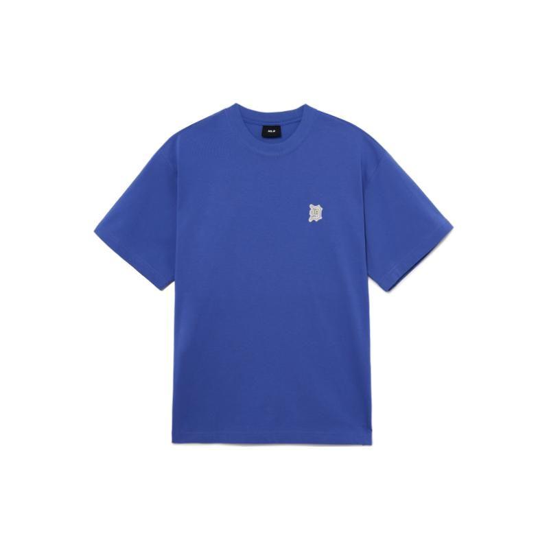 MLB New York Yankees Solid Logo Embroidered Casual Short Sleeve T-Shirt Unisex T-Shirt Dark-Blue 3ATSBO233-46PPS
