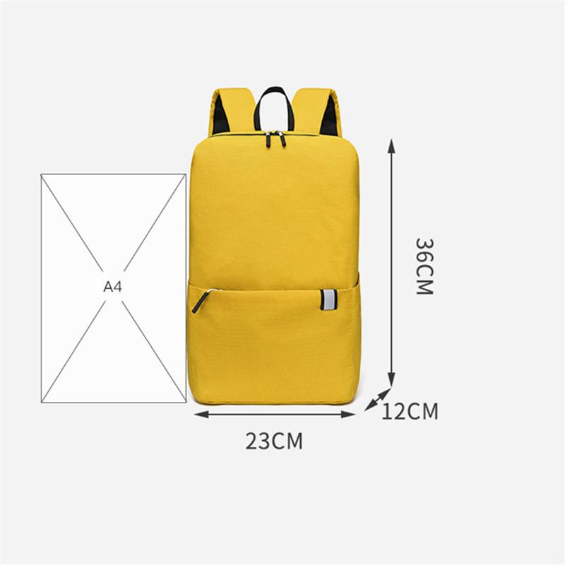 Portable Colorful Backpack Casual Simple Fashion Student Schoolbag Outdoor Night Reflection Travel Sport Bag