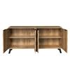 Moderner Sideboard mit 4 Türen, Stauraum mit verstellbaren Einlegeböden, Metallgriffe und Beine, für Wohnzimmer & Esszimmer, einfache Montage