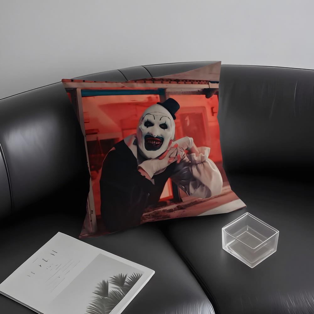 Classic Movie Terrifier Cushion Cover Pillowcase Ultra Soft Skin Friendly Fabric Cloud Like Comfort & Concealed Zipper