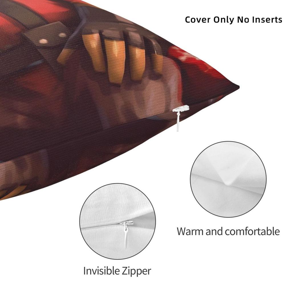 Tf2 Gravel Blooded Mercenaries Pyro Kissenbezug Polyester Leinen Samt Bedruckte Dekorative Kissenhülle Sofasitzkissenhülle