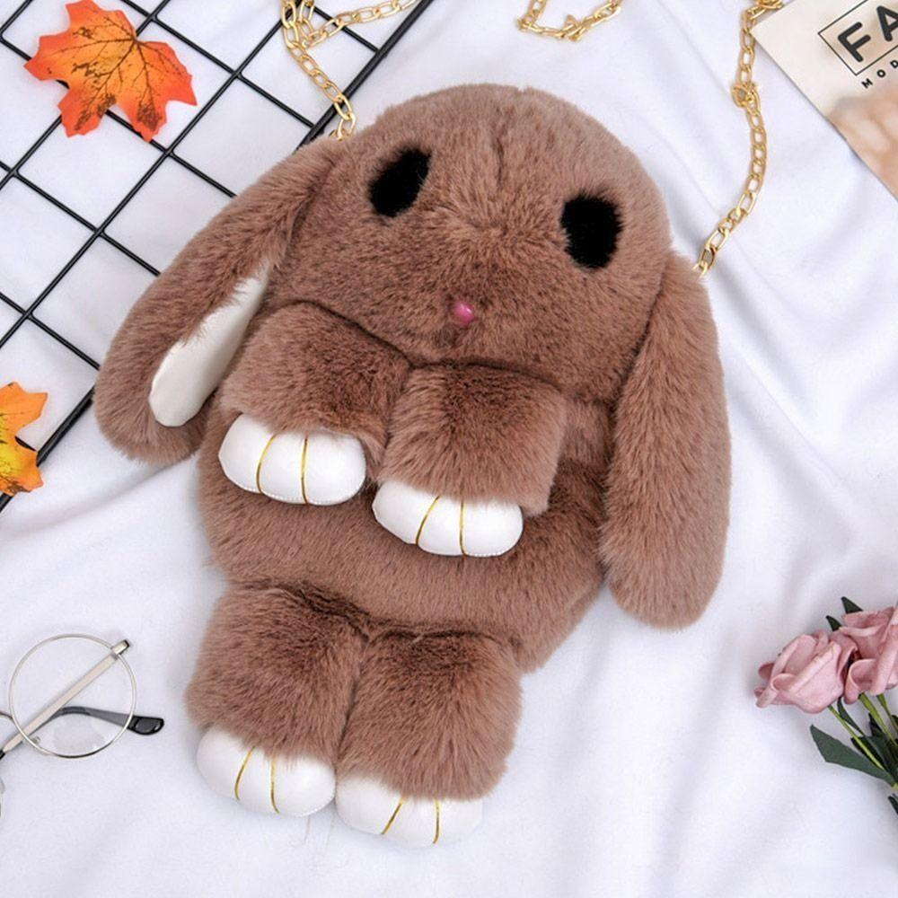 Dead Rabbit Bag Rabbit Bag Diagonal Cross Chain Rabbit Bag Imitation Otter Rabbit Bag Plush Bag One Shoulder Two Shoulder Bag