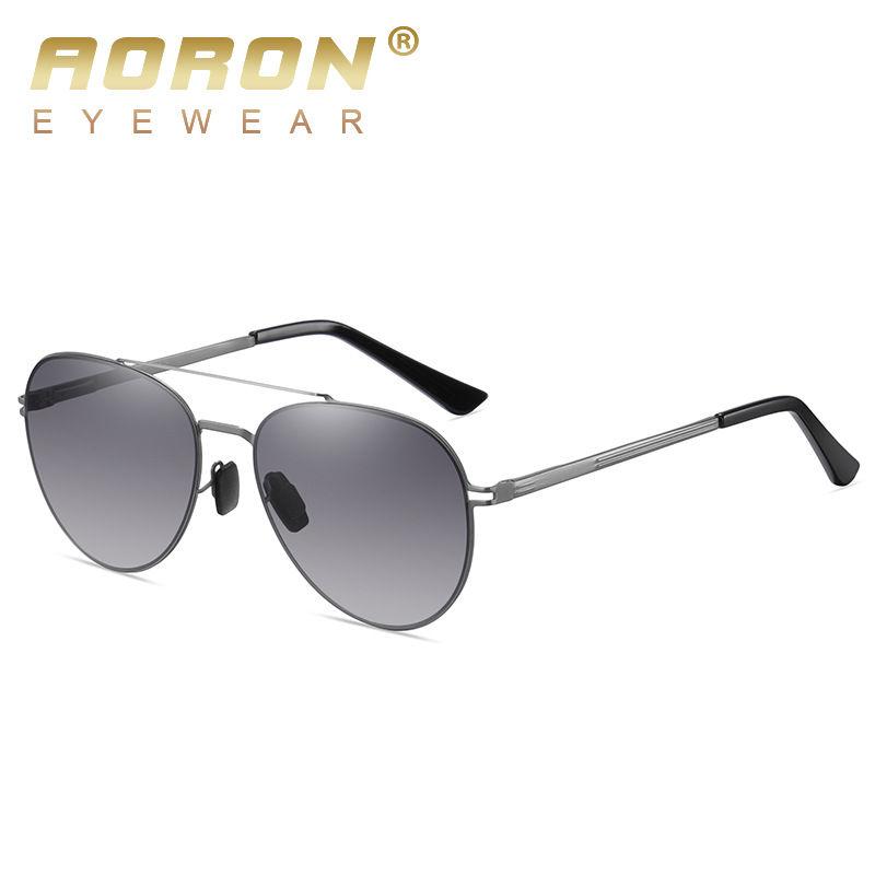 

AORON Metal Frame Sunglasses for Men Women Gradient Color Anti Glare Glasses Outdoor Fashion Driving Fishing Eyewear