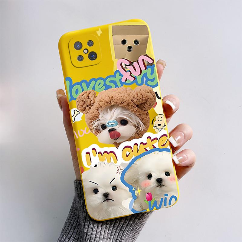 Case For OPPO Reno4 Z 5G Cute Cat Cartoon Puppy Dog Soft Silicone TPU Shockproof Back Cover On Reno4Z Reno 4 Z 4Z CPH2065 Funda
