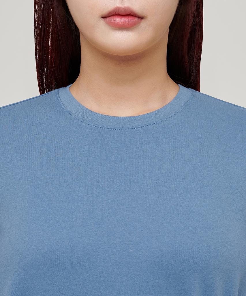MUSINSA STANDARD WOMAN Women'S Basic Crew Neck T-Shirt [Blue Grey]