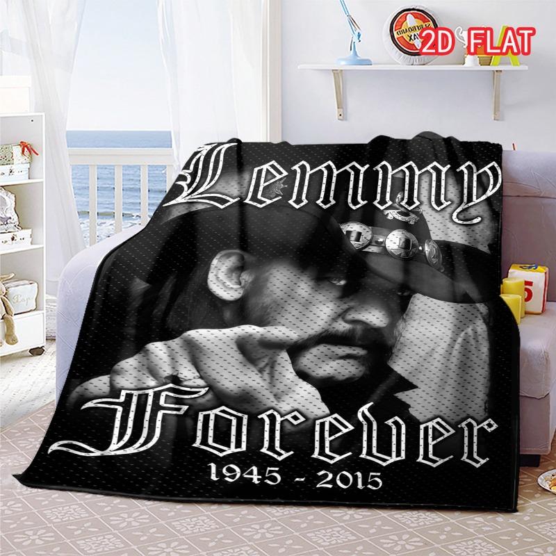 Lemmy Forever 1945-2015 Rockstar Porträt Schwarz Weiß Vintage Druck Weiche Flanell Decke Leicht Warm Sofa Couch Bett Wohnkultur Überwurf