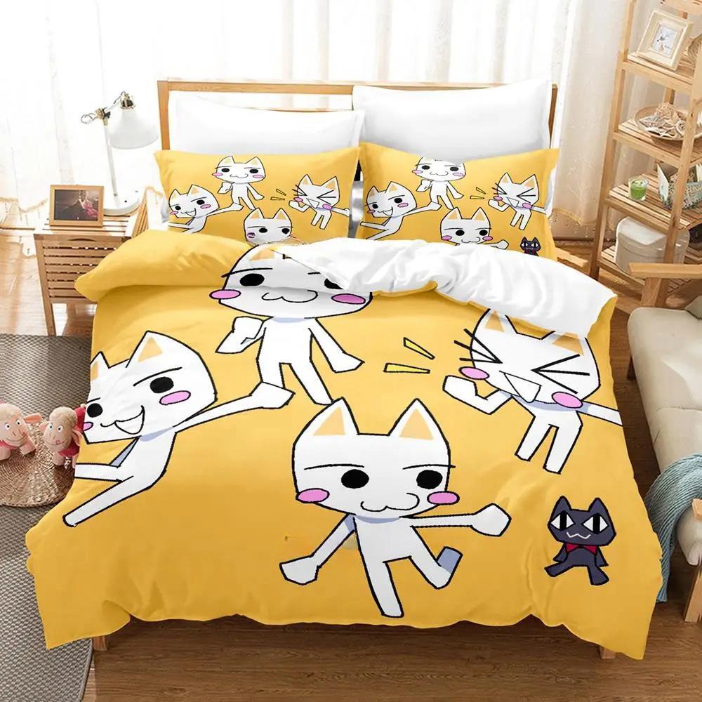 Cute Inoue Toro Bedding Set Single Twin Full Queen King Size Bed Set Adult Kid Bedroom Duvet Cover Sets 3D Anime Bed Sheet Set
