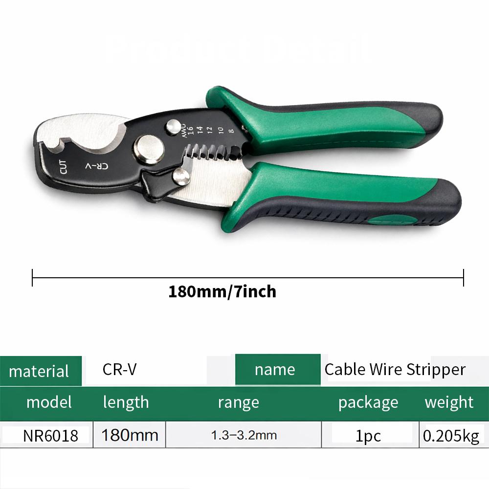 8 Inch Wire Stripper Cable Cutting Scissor Stripping Pliers Cutter 1.6-1.1mm Hand Tools Ferramentas Herramientas
