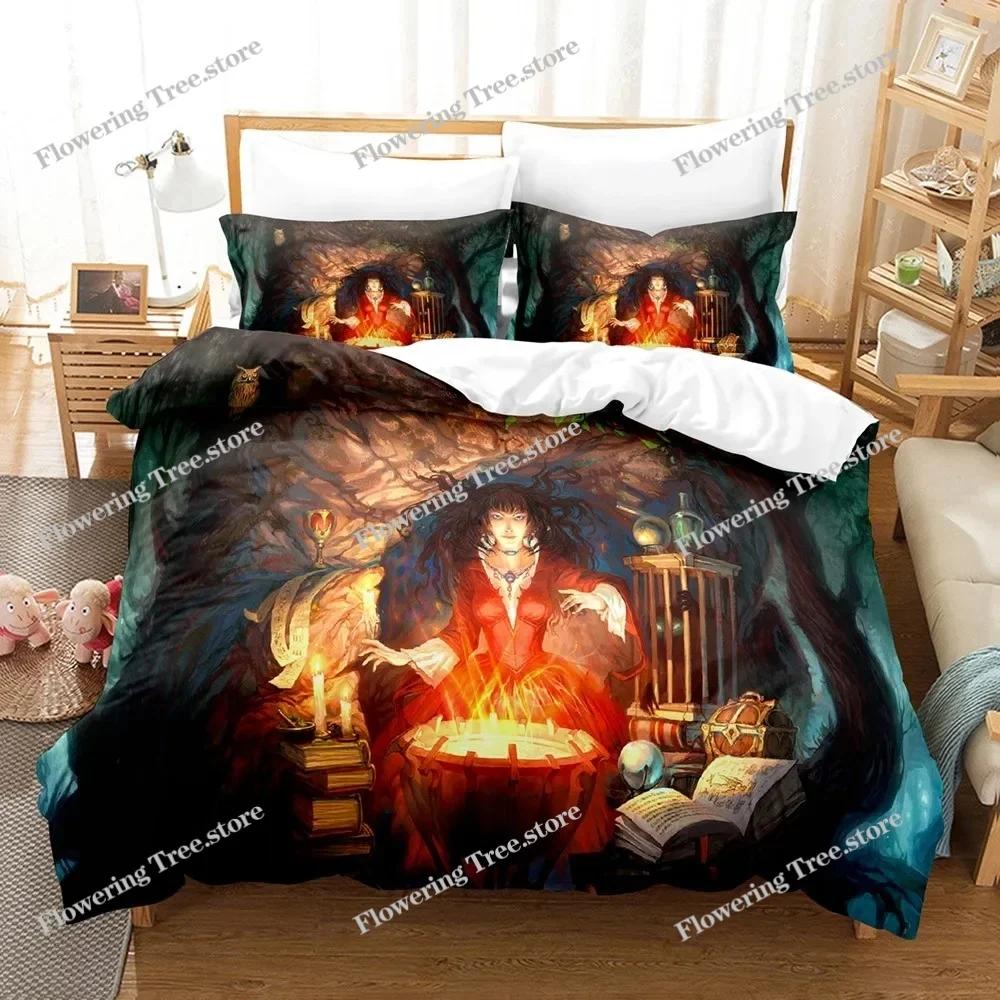 Fantasy Witch Dragon Llien World Bedding Set Boys Girls Twin Queen Size Duvet Cover Pillowcase Bed Kids Adult Home Textileextile
