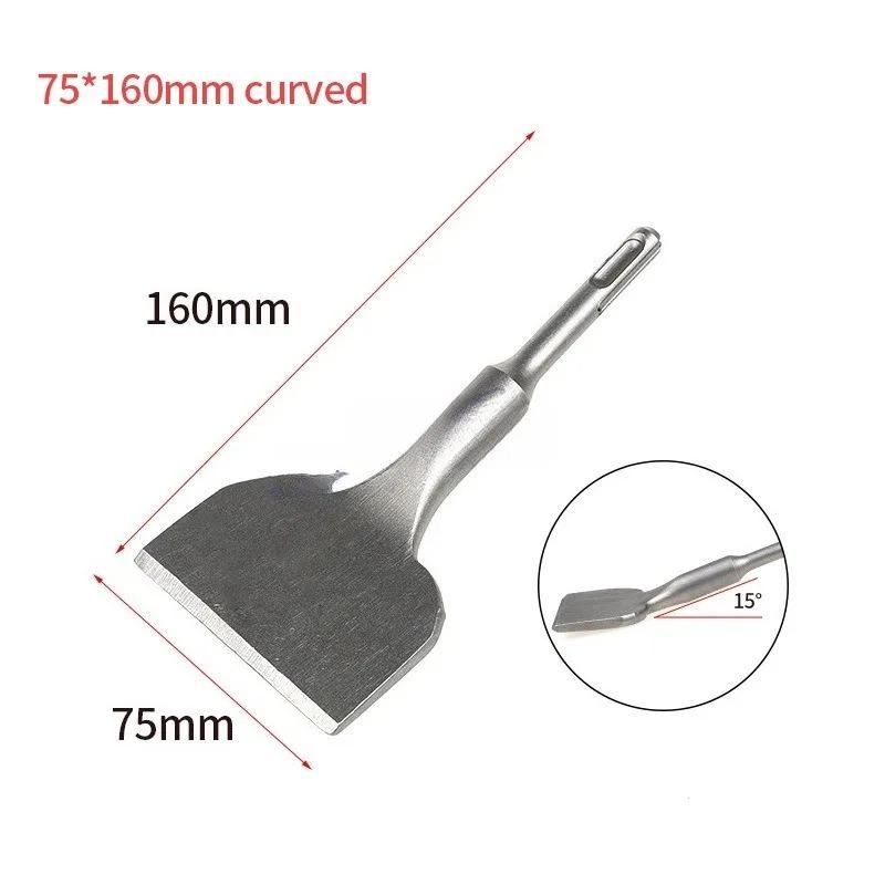 

75x165MM Shank Hammer Masonry Point Groove Flat Chisel Tools Wall Rock Drill Bit for Tile Cement Concrete Brick Stone SDS PLUS firmer gouge