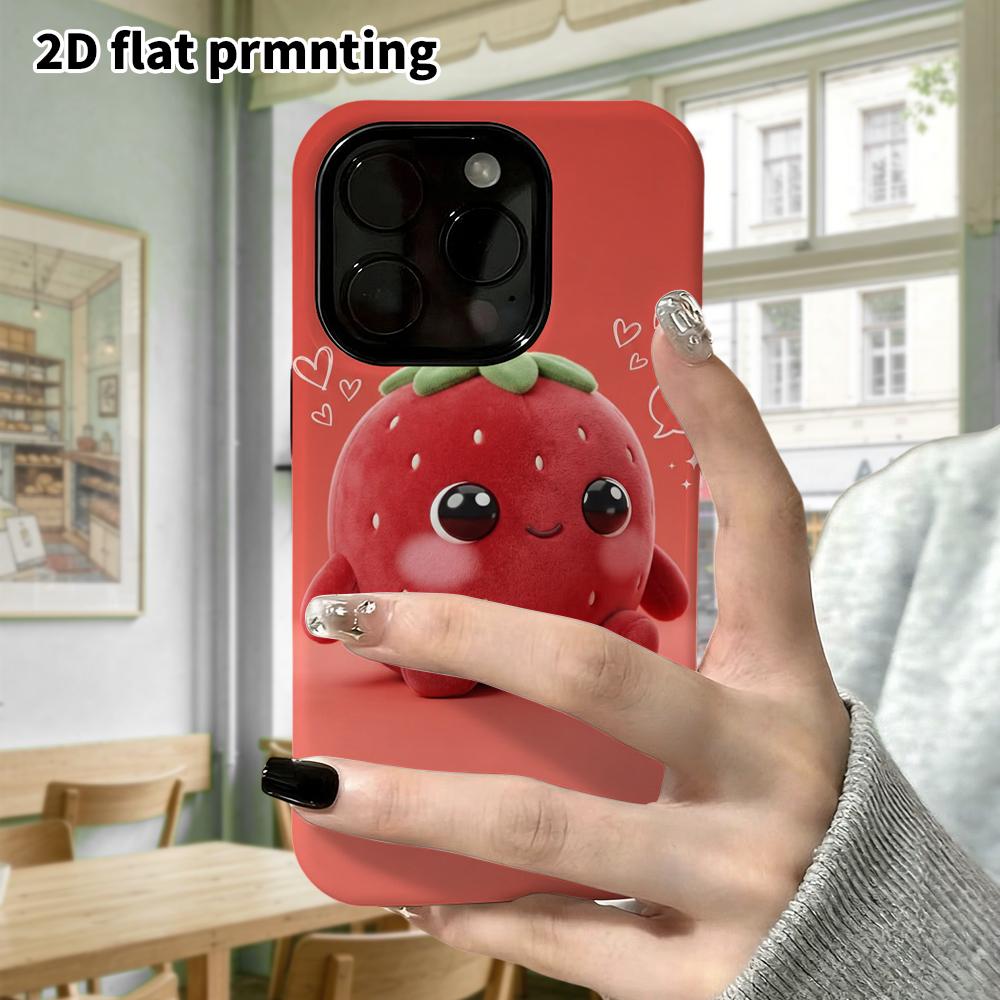 Phone case: 2D flat Samsung Galaxy A34 A35 M05 M06 S20 S22 S21 FE Plus 5G protective case, strawberry doll, perfect Christmas and Halloween holiday gi