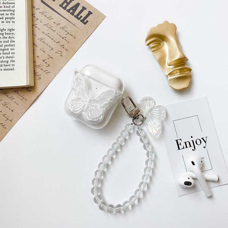 

Airpod1/2 Generation Earphone Cover Bracelet Simple Bow Suitable For Airpodpro 3 Generation Transparent Case Airpods 1st/2nd generation