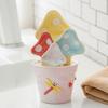 4-teiliges Keramik-Messlöffel-Set, Löffelhalter in Blumentopf-Form mit Pilzlöffeln, Niedliches Küchenwerkzeug für Reis, Backen, Valentinstagsgeschenk für sie