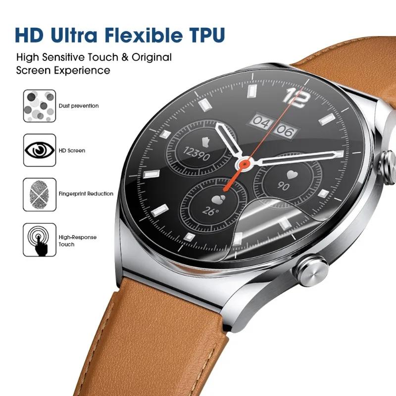 5-1Pcs TPU Hydrogel Films for Xiaomi Watch S1 Soft Anti-scratch HD Screen Protective Films for Mi S1 Pro Active SmartWatch
