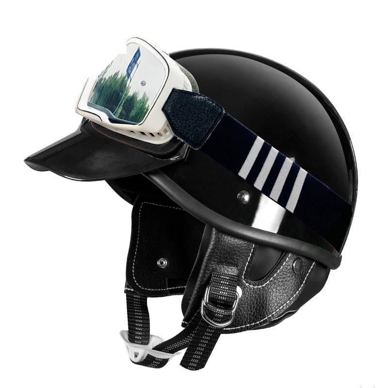 Newly Launched Vintage Motorcycle Helmet  3/4 Helmet Jet Mask Helmet Retro semi-open motorcycle helme