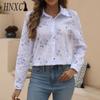 Camicette e camicie con collo a polo, casual, alla moda, da donna
