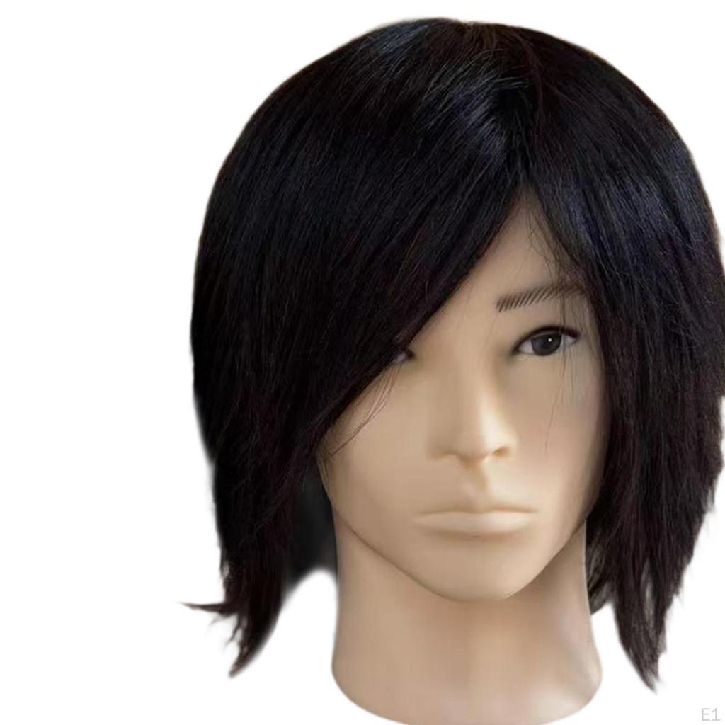 Erkek Manken Kafa Saç Pratiği Sağlam Berber Stil Verme Kesme Saç Kesimi