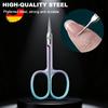 Gradient Nail Cuticle Scissors with Sharp Stainless Steel Blades Professional Precision Curved Tip for Nail Foot Brow Lash