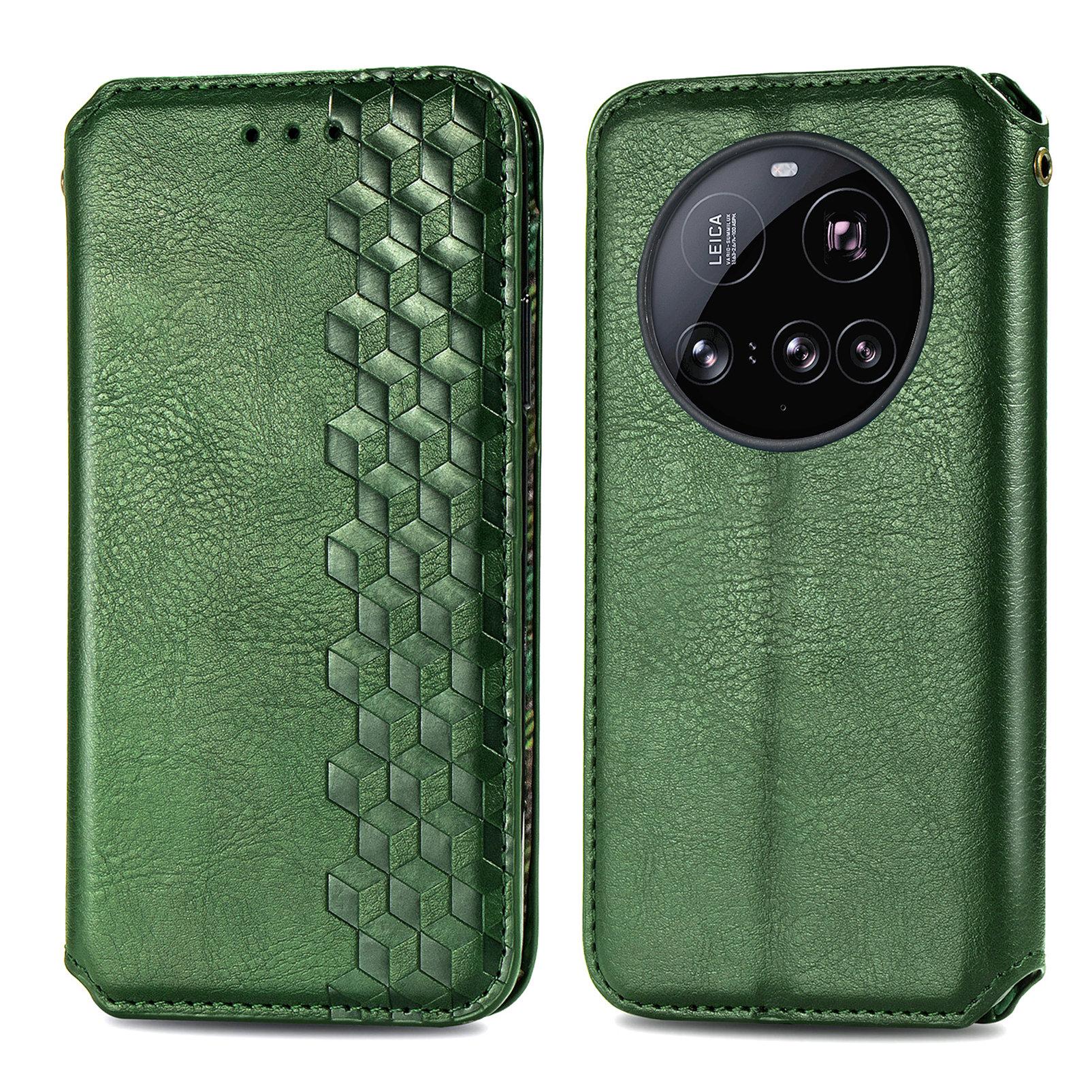 

For Xiaomi 15 Ultra Case Rhombus Imprint PU Leather Wallet Phone Cover Brown
