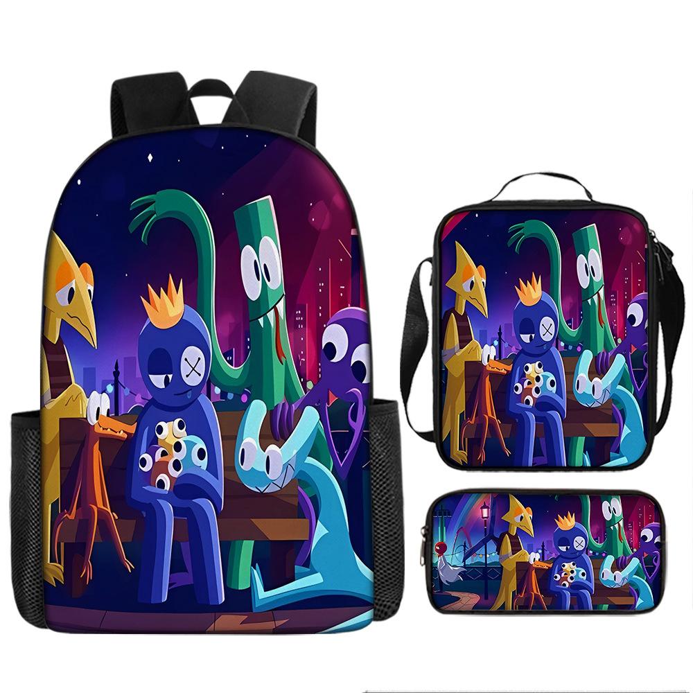 Rainbow Friends Cartoon School Bag Primary School 3rd and 4th Grade Lightweight Burden Reduction Rainbow Friends Backpack