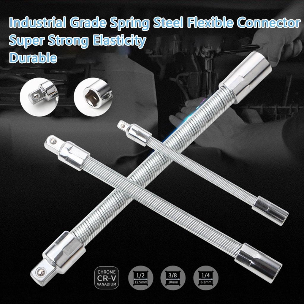 Flexible Ratchet Extension 3 Pieces Long Reach Bendable Bar Flexible Electric Wrench Connecting Rod For Home Garage Workshop