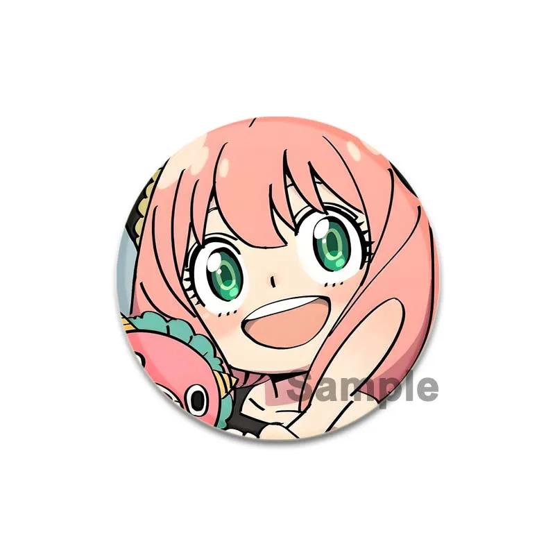 32/44/58mm SPY X FAMILY Enamel Pin Cute Anime Brooches Anya Forger Cute Head Lapel Pins Cartoon Badge Backpack Hat Jewelry Accessories Gift