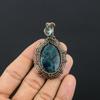 Neon Blue Apatite & Aqua Apatite Gemstone Pendant 999 Copper Wire Wrapped Jewelry, Handmade Antique Pendant Jewelry, Gift For Mother