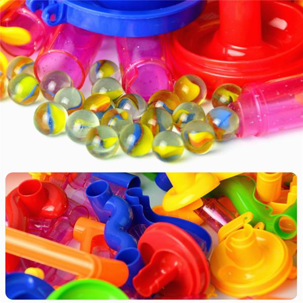 105/109Pcs Diy Marmor Bau Rennstrecke Bausteine Kinder Labyrinth Ball Rollen Spielzeug Weihnachten