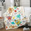 Robot Throw Blanket,Soft Flannel Robot Blanket for Boys Girls,Toddler Design Comfy Warm Quilt Blanket for Bed Sofa,Birthday Gift
