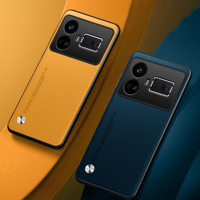 Luksusowe etui ze skóry PU dla Realme GT5 5G Matowe etui Silikonowa pełna ochrona Etui na telefon dla Realme GT2 Pro GT3 GT 5 3 2 Coque