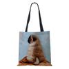 Câine Femei Geantă de Umăr Shopper Pânză Casual Geantă de Mână pentru Alimente Eco Reutilizată Imprimeu Pictură Vintage Capacitate Mare Geantă Tote Geantă pentru Cărți CLE
