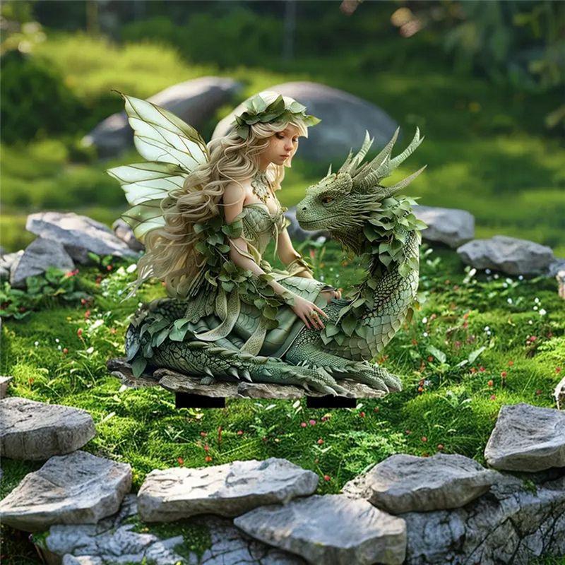 M-Modern-Bohemian Fairy Flower Pot Decoration 2D Acrylic Garden Ground Insert Pot Accessories Potted Garden Decorations