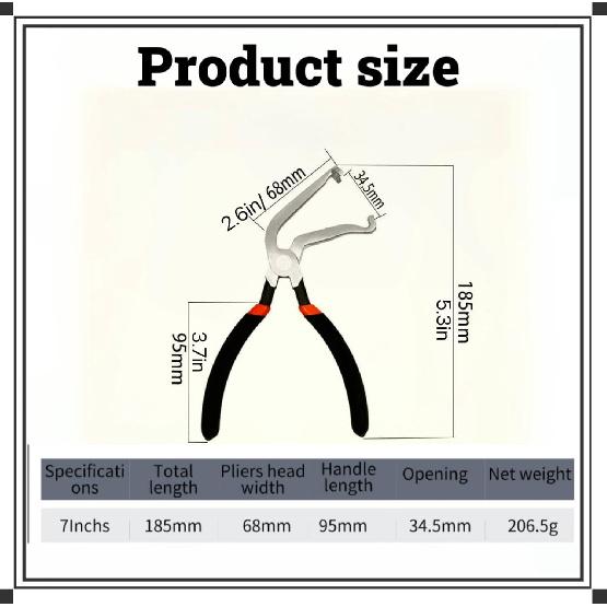 Electrical Disconnect Pliers 37980,60 Degree,Electrical Connector Pliers for Cars, Automotive Electrical Plug Connector Disconnect Repair Tools